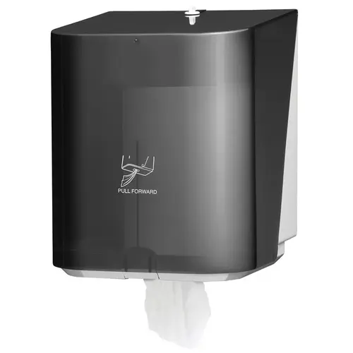 0 Essential Dispenser, 10.65 in L x 12-1/2 in H x 10 in W, Plastic, Smoke 0 Essential Dispenser, 10.65 in L x 12-1/2 in H x 10 in W, Plastic, Smoke