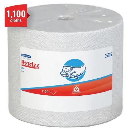 X50 Series Jumbo Roll Cloth, 9.8 x 13.4 in, 1100, Hydroknit, White, 1 Plys X50 Series Jumbo Roll Cloth, 9.8 x 13.4 in, 1100, Hydroknit, White, 1 Plys