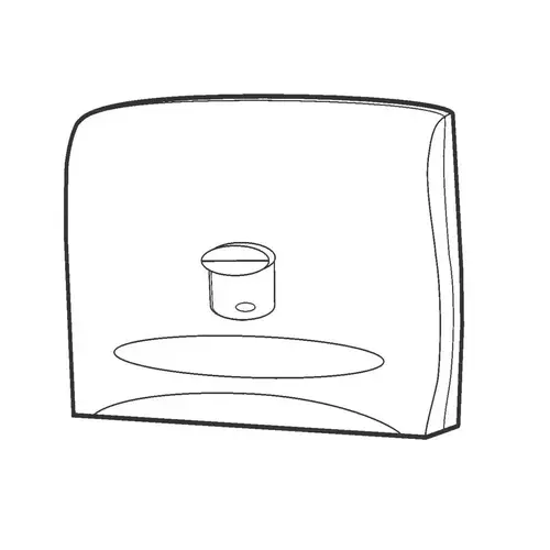 0 Dispenser, 2-1/4 in L x 13-1/4 in H x 17-1/2 in W, Plastic, Black