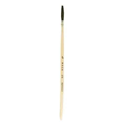 179 Series Kazan Squirrel Hair Lettering Pencil Quill, #4 Brush, 1 in L, Wood Handle, Brown