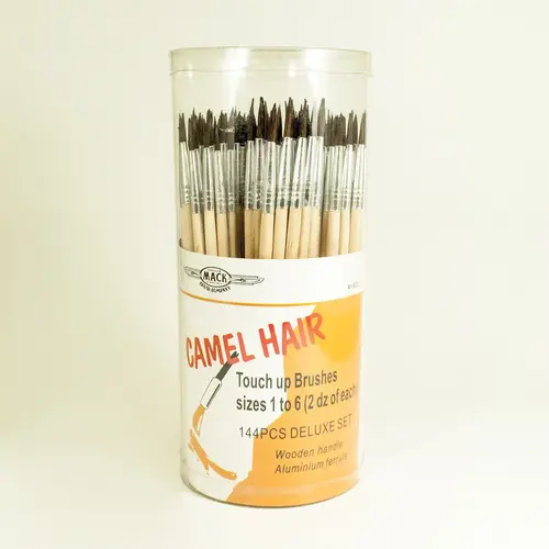 Camel Hair Open Stock Watercolor Touch-Up Brush Set, #1, #2, #3, #4, #5, #6 Brush, Wood Handle Camel Hair Open Stock Watercolor Touch-Up Brush Set, #1, #2, #3, #4, #5, #6 Brush, Wood Handle
