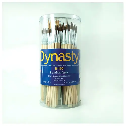 Watercolor Brush Assortment, 1 to 6 in Brush, Wood Handle Watercolor Brush Assortment, 1 to 6 in Brush, Wood Handle