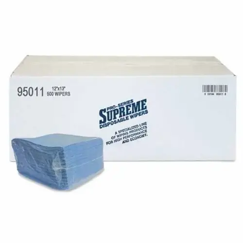 Optimum Performance 1/4 Fold Supreme Towel, 500, 13 in L x 12 in W, Spunlace Blue