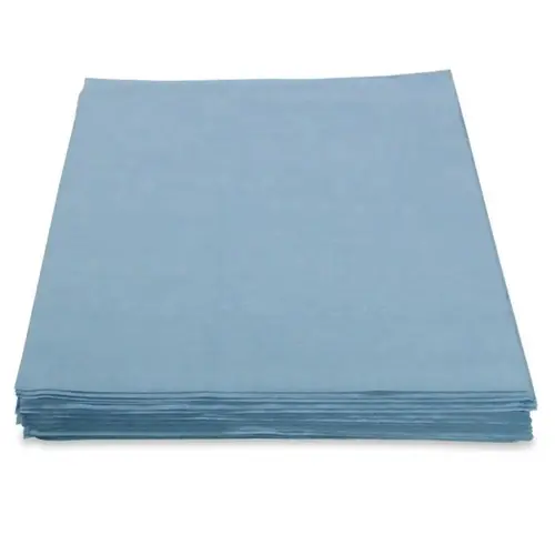 Flat Prep Towel, 12 x 13 in, 1000, Creped Spunlace, Blue, Flat