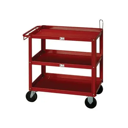0 Body Shop Cart, 19-3/4 in L x 29-1/2 in W x 32 in H, 400 lb, 3 Shelved