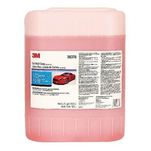 Car Wash Soap, 5 gal, Pink, Liquid Car Wash Soap, 5 gal, Pink, Liquid
