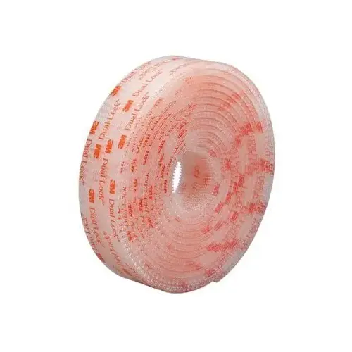 Type 400 Reclosable Fastener Tape Roll, Polyolefin Liner, 50 yd x 1 in, Clear