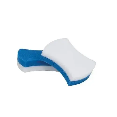 Bow-tie Easy Erasing Pad, 4-1/2 in L x 2.8 in W, Polymeric Foam/Urethane Abrasive White/Blue