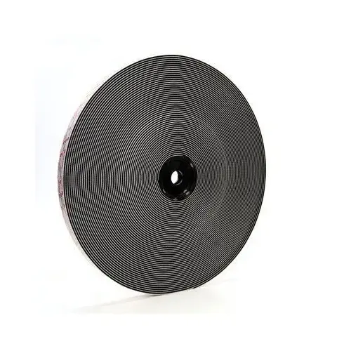 SJ3550 Series Type 250 Reclosable Fastener Roll, Foam/Acrylic Adhesive, Black, White (Adhesive)
