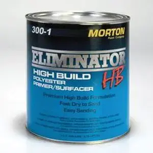 Morton 300-4 High Build Polyester Primer, 1 qt Can, Gray, 20 min Curing