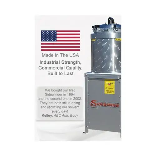 M-2 Solvent Recycler, 5 gal Tank, 110 to 120 VAC, 11 A, 60 Hz, 1 Phase M-2 Solvent Recycler, 5 gal Tank, 110 to 120 VAC, 11 A, 60 Hz, 1 Phase