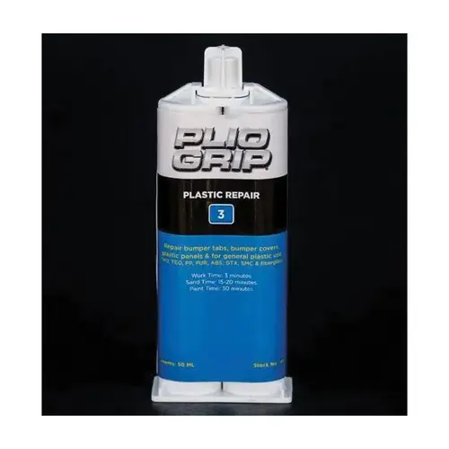 Plastic Repair, 220 mL Cartridge, Beige (Part A), Black (Part B)