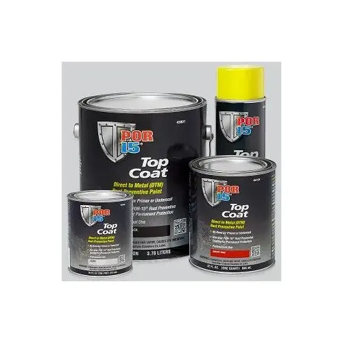 Top Coat DTM Paint, 1 qt Can, Chassis Black, Liquid, 30 to 60 min Curing