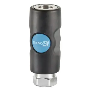 Prevost ISI081201 ISI 081201 Industrial Interchange Safety Quick Coupler, 1/4 in, Tapered FNPT, Polyester Composite