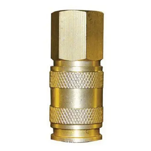 High Flow Quick Disconnect Coupler, 1/4 in, Female, Brass
