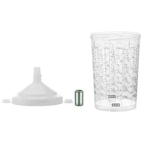Multi-Purpose Disposable Cup with Lid and Filter, 0.6 L, Use With: SATAjet 5000 B Multi-Purpose Disposable Cup with Lid and Filter, 0.6 L, Use With: SATAjet 5000 B