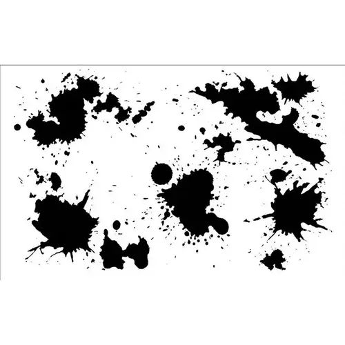 T11 Pro Series Paint Splatter Texture Stencil, 7 mil THK, 4 x 5 in and 8 x 10 in, Mylar T11 Pro Series Paint Splatter Texture Stencil, 7 mil THK, 4 x 5 in and 8 x 10 in, Mylar