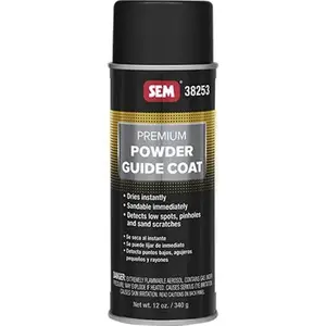 SEM 38253 Premium Powder Guide Coat, 16 oz Aerosol Can, Black, Aerosol