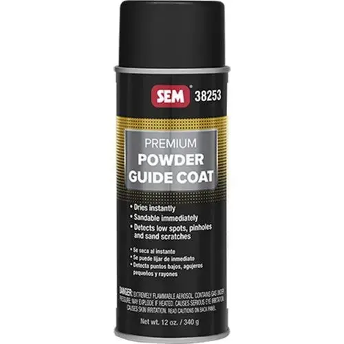 Premium Powder Guide Coat, 16 oz Aerosol Can, Black, Aerosol