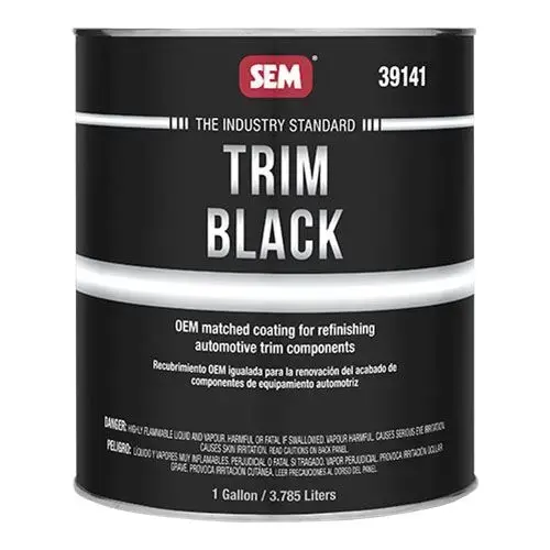 Trim Paint, 1 gal, Black, 5 to 10 min Curing, Liquid Trim Paint, 1 gal, Black, 5 to 10 min Curing, Liquid