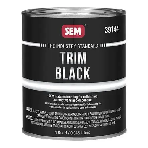Trim Paint, 1 qt, Black, 5 to 10 min Curing, Liquid Trim Paint, 1 qt, Black, 5 to 10 min Curing, Liquid