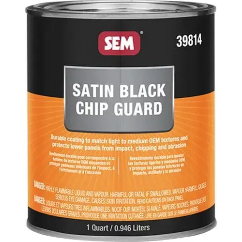 Chip Guard Coating, 1 qt Can, Satin Black, Liquid Chip Guard Coating, 1 qt Can, Satin Black, Liquid