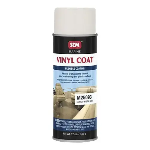 Vinyl Coat, 12 oz, Sea Ray Mystic White, No VOC VOC, 24 hr Curing