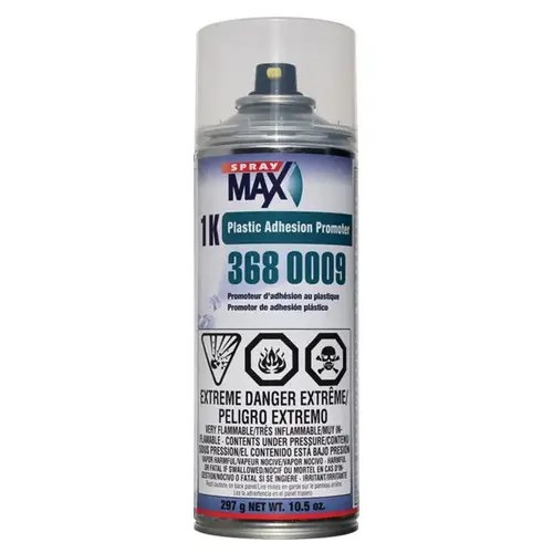 1K Plastic Adhesion Promoter, 10.5 oz Aerosol Can, Transparent, Liquid
