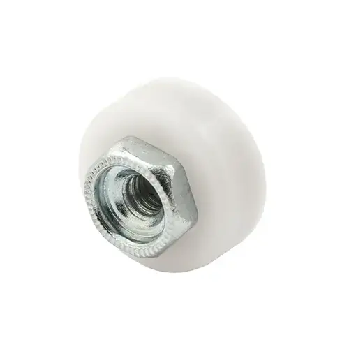 5/8" Nylon Ball Bearing Flat Edge Shower Door Roller with Threaded Hex Hub 5/8" Nylon Ball Bearing Flat Edge Shower Door Roller with Threaded Hex Hub