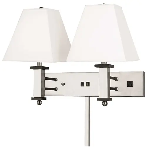 2L WALL LAMP DBL BN EBONY - pack of 2 2L WALL LAMP DBL BN EBONY - pack of 2