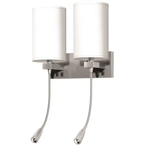 2L WALL LAMP DOUBLE BN - pack of 2 2L WALL LAMP DOUBLE BN - pack of 2
