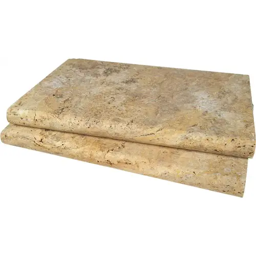 16 in. x 24 in. Tuscany Scabas Gold Travertine Pool Coping (10-7 sq. ft./Pallet) - pack of 10 16 in. x 24 in. Tuscany Scabas Gold Travertine Pool Coping (10-7 sq. ft./Pallet) - pack of 10