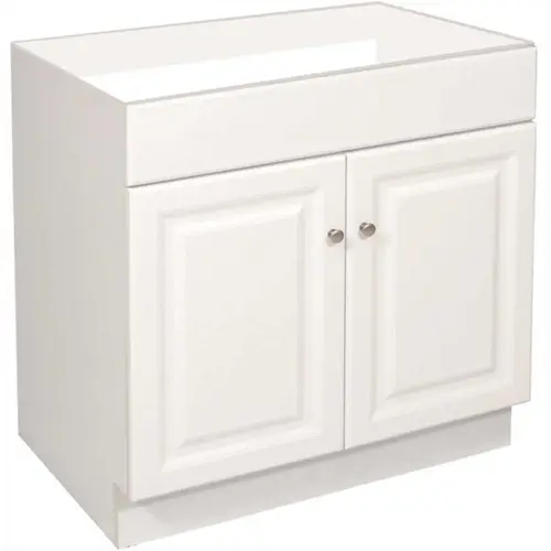 Wyndham 30 in. 2-Door Bath Vanity Cabinet Only in White (Ready to Assemble)
