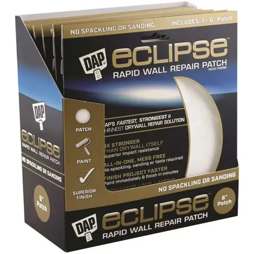 Eclipse 6" Rapid Wall Repair Patch, White - pack of 12 Eclipse 6" Rapid Wall Repair Patch, White - pack of 12