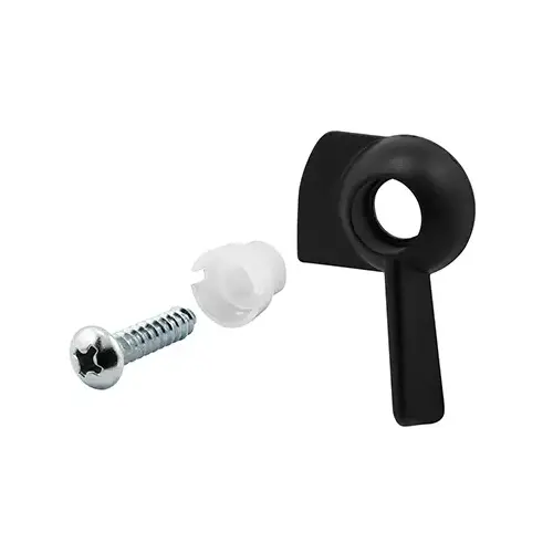 Right Hand Black Sliding Window Latch With Single Screw Hole Right Hand Black Sliding Window Latch With Single Screw Hole