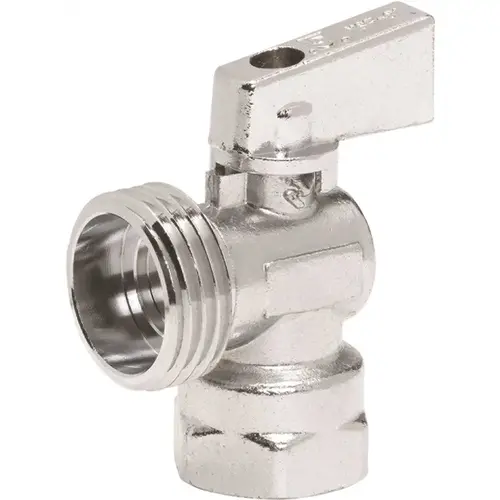 1/2 in. FIP Inlet x 3/4 in. Male Hose Thread Outlet 1/4 in. Turn Angle Valve, Chrome