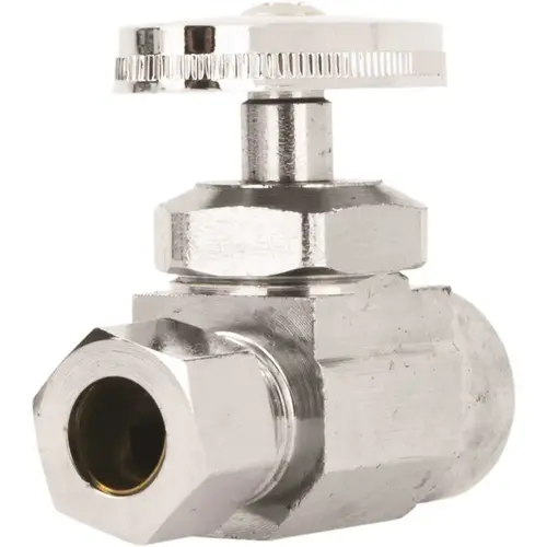 1/2 in. Sweat Inlet x 3/8 in. O.D. Compression Outlet Multi-Turn Straight Valve in Chrome