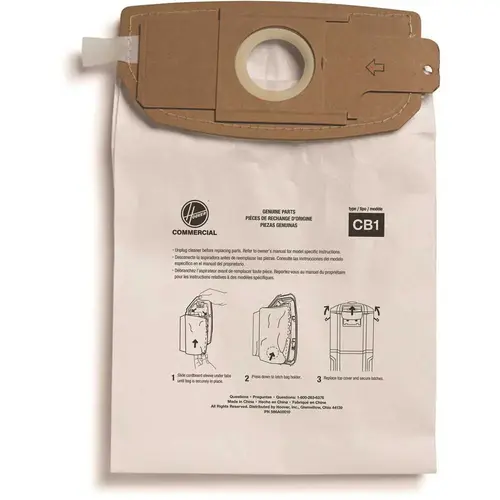 Type CB1 Standard Filtration, Paper Vacuum Bag, for CH34006 - pack of 10