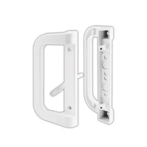 Low Profile White Mortise-Style Handle 3-15/16" Screw Holes Low Profile White Mortise-Style Handle 3-15/16" Screw Holes