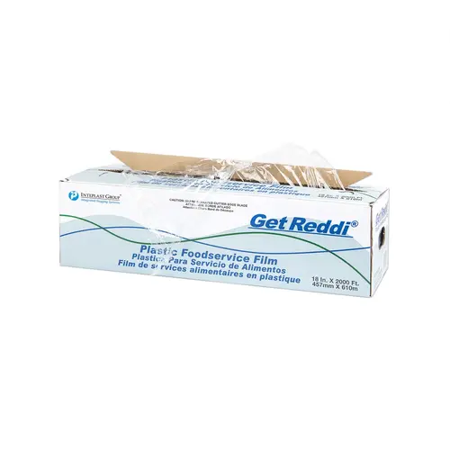 Pitt Plastics Inteplast 18In. X 2000Ft. Wrap Film With Cutter, 2000 Feet Capacity, 1 Count