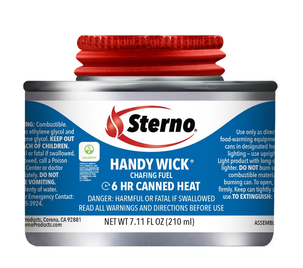 STERNO 10368 Handy Wick Chafing Fuel 6-HR With Twist Cap - pack of 24