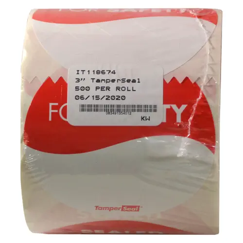 3 INCH CIRCLE TAMPER SEAL LABELS