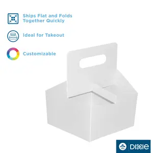 DIXIE 400DCWH 4 CUP DRINK CARRIER WHITE