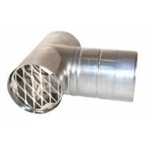 Z-vent Stainless Steel Single Wall Termination Tee; 4"