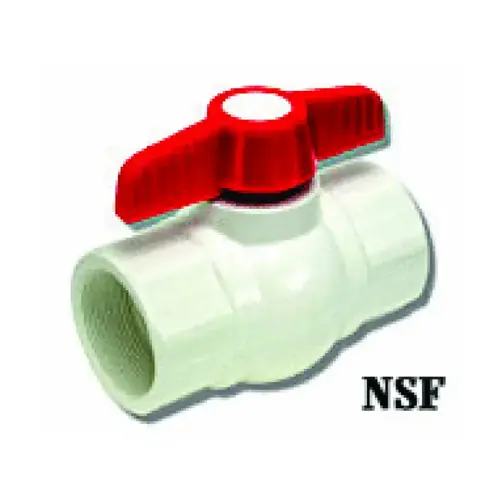 1-1/4" White Pvc Ball Valve Solvent 1-1/4" White Pvc Ball Valve Solvent