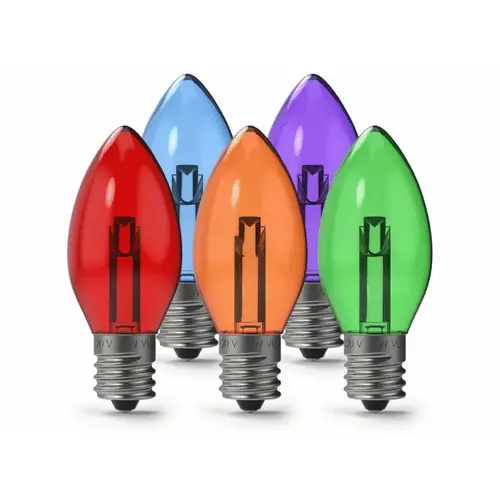 2.75" X 1.2" Multi C9 (e17) Projector Series Smd Led Bulb 0.5w 120v 60hz 2.75" X 1.2" Multi C9 (e17) Projector Series Smd Led Bulb 0.5w 120v 60hz