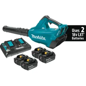 Makita XBU02PT1 Makita Blower 18V LXT Lithium-Ion 5.0 Ah Cordless Brushless Motor, 61 dB Battery Included