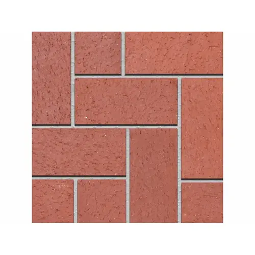 8 x 4"  Solid Paver; Sunset Red, 8 x 4 Inch, 2-1/4 Inch Thick, 510/Pallet, 4.5/sq-ft