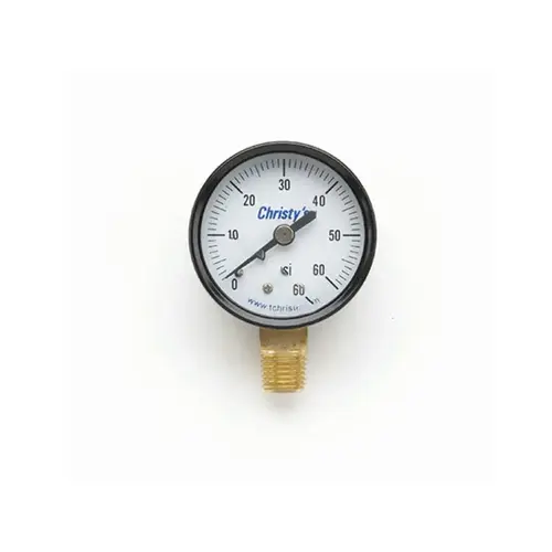 2" 0-15psi Steel Pressure Gauge