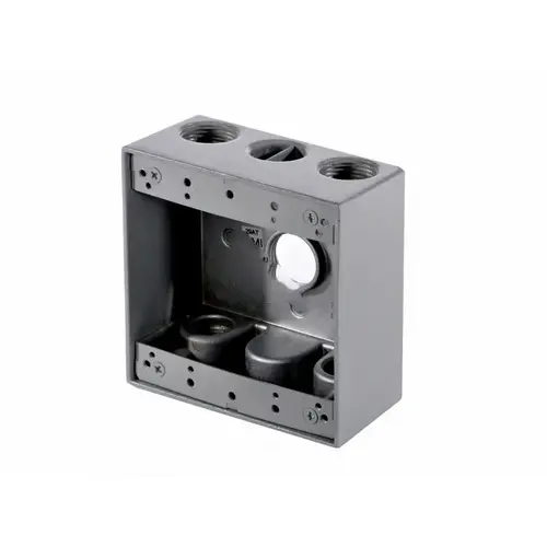 2-gang Box W/ 5 .75" Holes